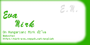 eva mirk business card